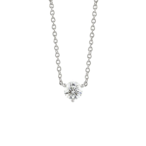 Lightbox Lab-Grown Diamond 1/2ct. Round Solitaire Pendant in 10KT White Gold - PD102034