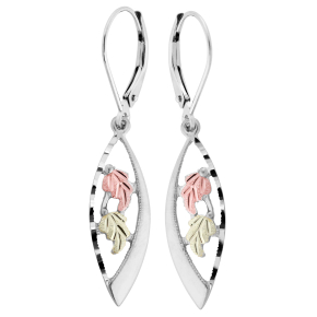 Black Hills Gold Ladies' Dangle Lever-Back Earrings in Sterling Silver - MR3427LR