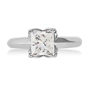 Canadian Rocks 1-1/2 ct. tw. Princess Cut Diamond Solitaire Engagement Ring in 14K White Gold - RIDSHZK43150PR