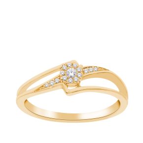 diamond yellow gold promise ring