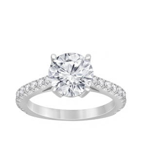 Adamante 3 ct. tw. Lab-Grown Round Diamond Engagement Ring in 14K White Gold - LGD-JRZ7976-GW27