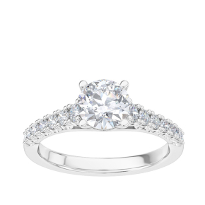 Adamante 1-1/3 ct. tw. Lab-Grown Round Diamond Engagement Ring in 14K White Gold