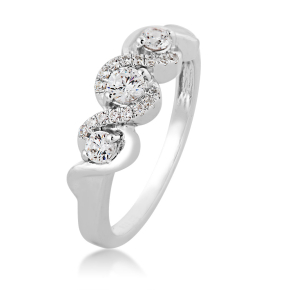 Diamond Anniversary Ring in 10K White Gold - FRHH7149A1TW - 13593054
