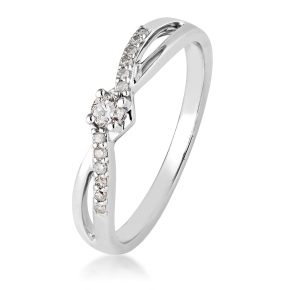 I Promise 1/7 ct. tw. Round Diamond Promise Ring in 10K White Gold - FR30179-DIA-10KW