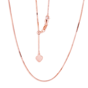 Adjustable Box Chain in 14K Pink Gold - APBOX015-22