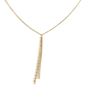Lariat Style Necklace in 10 Kt. Yellow Gold - SET4280K