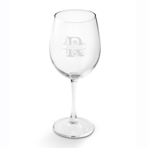 Personalized 19oz. White Wine Glasses -Filigree