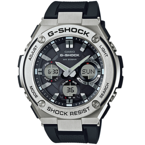 Casio G-Shock G-Steel Series Men's Stainless Steel and Metal Resin Band with Silver and Black Multi-Function Watch - GSTS110-1A 