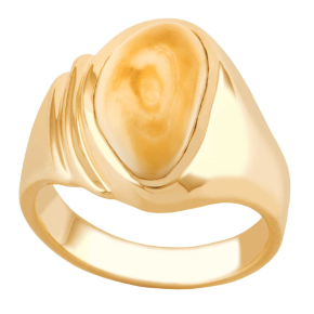 Ladies' Elk Ivory Ring in 10K Yellow Gold - I1754 Yellowstone
