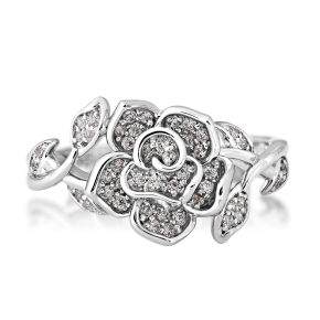Enchanted Disney 1/4 ct. tw. Diamond "Belle" Rose Fashion Ring in Sterling Silver - RG06016SWDSRD