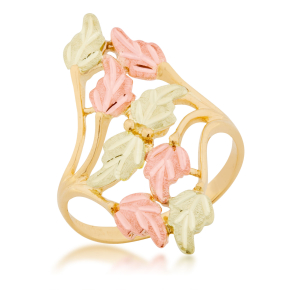 Black Hills Gold Ladies' Multi-Leaf Bypass Ring in 10K Yellow Gold - G-SD1822