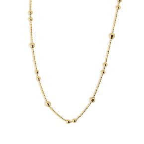 Ladies' Mirror Bead Fashion Necklace in 10K Yellow Gold - TRF033937Y17@