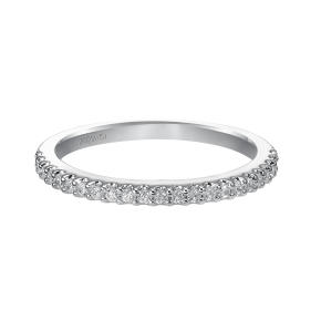 ArtCarved Contemporary 1/5 ct. tw. Classic Diamond Wedding Band in 14K White Gold- 31-VZ421S-L.00