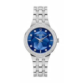 Bulova Ladies' Phantom Watch with Royal Blue Dial in Stainless Steel - 96L276