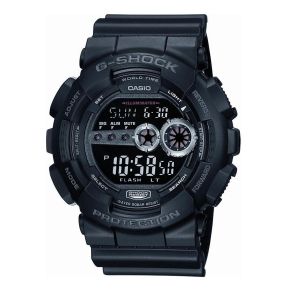 Casio G-Shock All-Digital Men's Black Watch with Black Resin Band - GD100-1B