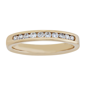 1/3 ct. tw. Machine Channel Set Anniversary Band in 10K Yellow Gold 