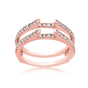 1/2 ct. tw. Round Diamond Ring Enhancer in 14K Pink Gold - R200037W6.5-14KP