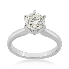 Adamante 1-1/2 ct. tw. Lab-Grown Round Brilliant Diamond Solitaire Engagement Ring in 14K White Gold -LGD-SOLRD150-GW42