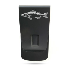 Tightwad Sportman Walleye Fish Black Stainless Steel Money Clip TW-SPRT-WALLE