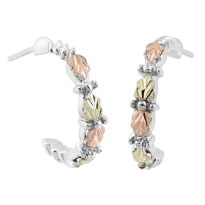 Black Hills Gold Ladies' Open Hoop Earrings in Sterling Silver - MR309