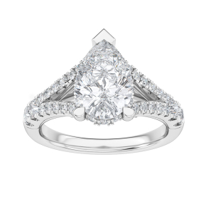 Adamante 2-3/4 ct. tw. Pear Lab-Grown Diamond Engagement Ring in 14K White Gold -ARE15467HS114W-275