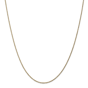 18" Machine Made 1.15MM Rope Chain in 14Kt. Yellow Gold- 010L-18@--14Y