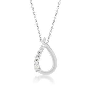 Journey Collection 1/7 ct. tw. Pear-Shaped Diamond Pendant in 10K White Gold - 2460910150W-R8
