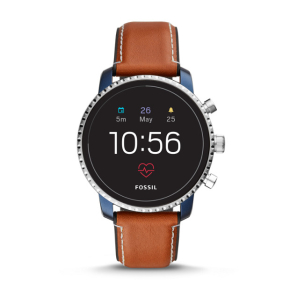 Fossil Men's Explorist HR Gen 4 Smartwatch with Brown Leather Band - FTW4016