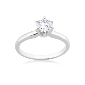 3/4 ct. tw. A Quality Round Brilliant Diamond Solitaire Engagement Ring in 14K White Gold - WHS1475DN - 10802366 