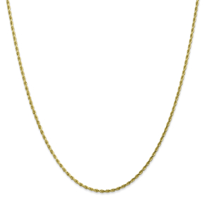 18" Diamond Cut Rope Chain in 10Kt. 2MM Yellow Gold- 10K014-18@-10Y