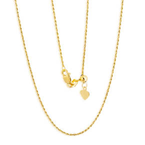 Ladies Adjustable Yellow Gold Rope Chain - 1AROY-22