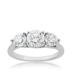 2 ct. tw. Classic Round Brilliant Diamond 3-Stone Anniversary Ring in 14K White Gold - 200R1868ZD