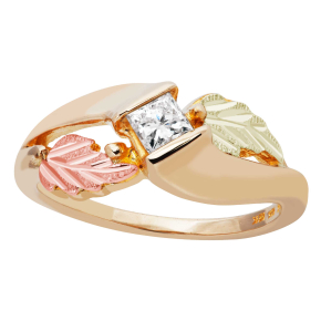 Black Hills Gold Ladies' 1/3 ct. tw Princess Cut Diamond Engagement Ring in 10K Yellow Gold - G 1672D