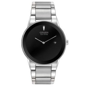 Citizen Axiom Men's Sleek Black Watch with Date Feature in Stainless Steel - AU1060-51E