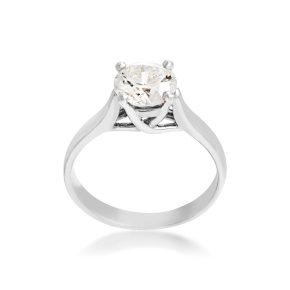 Canadian Rocks 1-1/2 ct. tw. Round Diamond Solitaire Engagement Ring in 14K White Gold - 07R1584080-150 