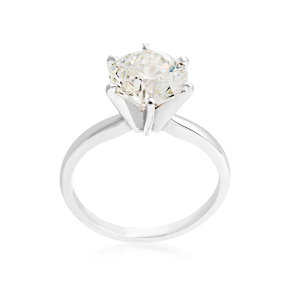 3 ct. tw. A Quality Round Diamond Solitaire Engagement Ring in 14K White Gold 