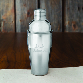 Personalized 20 oz. Stainless Steel Cocktail Shaker 2 Lines -GC1485