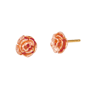 Black Hills Gold Ladies' 6mm Rose Earrings in 10K Yellow Gold - G 3187