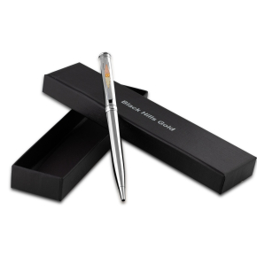 Black Hills Gold Silver Pen with Refill & Box - MR748