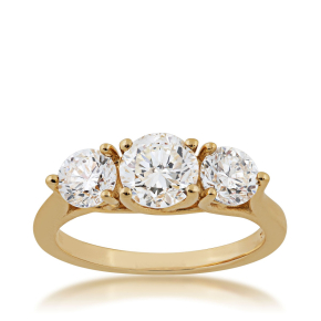 2 ct. tw. Classic Round Brilliant Diamond 3-Stone Anniversary Ring in 14K Yellow Gold - 200R1868ZD