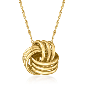 Knot Fashion 10k Yellow Gold Necklace - TRX042908Y17@