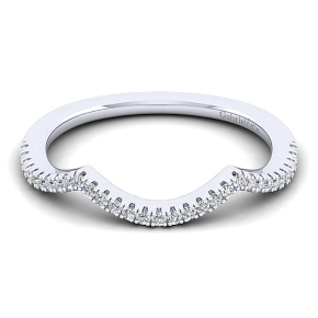 Gabriel & Co. 1/6 ct. tw. Diamond PavÃ© Triple Arch Wedding Ring Enhancer in 14K White Gold - WB7804W44JJ-6.5