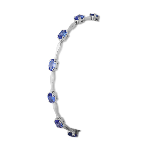Ladies Tanzanite Bracelet in Sterling Silver - B10513TZSS