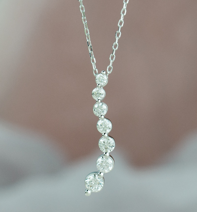 Classic journey diamond necklace beauty shot